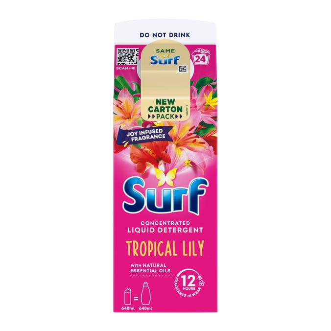 Surf Liquid Washing Detergent 648ml 24 Washes - Tropical Lily