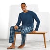 Jeff & Co by Jeff Banks Men's Navy Long Sleeve Top & Long Bottom Pyjama Set