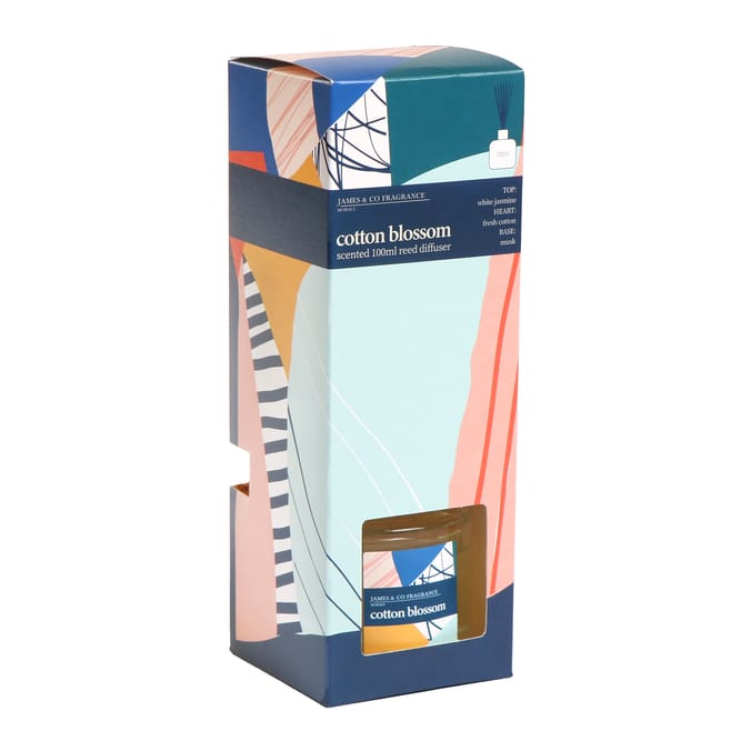 James & Co Fragrance Scented Reed Diffuser 100ml - Cotton Blossom