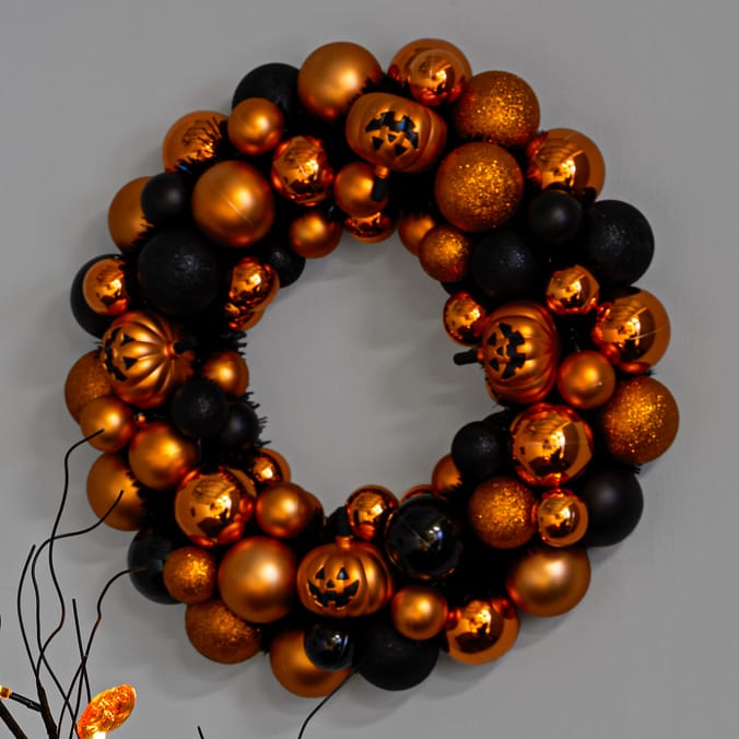 Haunted House Bauble Wreath