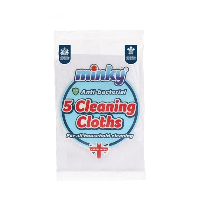 Minky Anti-Bacterial Dish Cloths 5 Pack