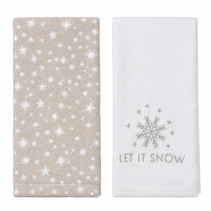 Festive Feeling Tea Towels 2 Pack - Snowflake