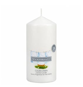 Wickford & Co. Scented Small Pillar Candle - Clean Linen  