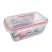 Betty Crocker 1600ml Rectangular Food Container Transparent & Red