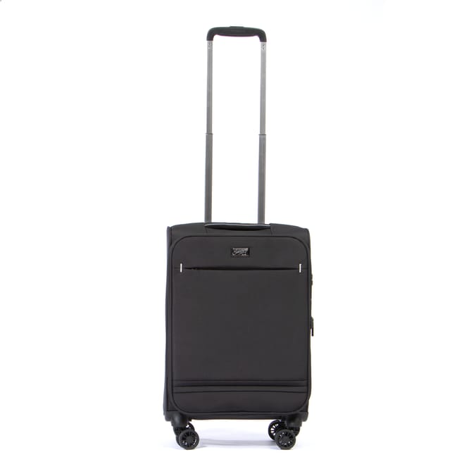 Salisburys Premium Soft Shell Expandable Suitcases - Black