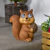 Firefly Novelty Squirrel With Animated LED Eyes Solar Light
