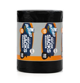 Buffalo Ultra Strong Flat Top Refuse Sacks 50 Litre 50 Pack