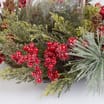 Festive Feeling Glass Hurricane In Wreath
