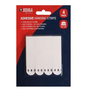 Spear & Jackson Adhesive Hanging Strips 4 Pack - Large