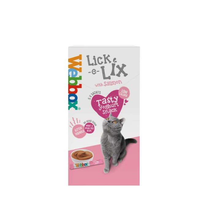 Webbox Lick-e-Lix Salmon Cat Treats 4 Sachets 60g x17