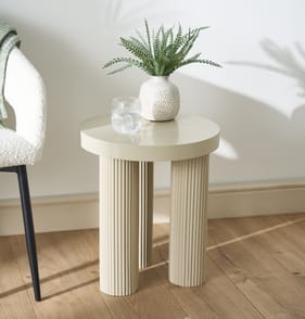 Home Collections Ribbed 3 Legged Side Table