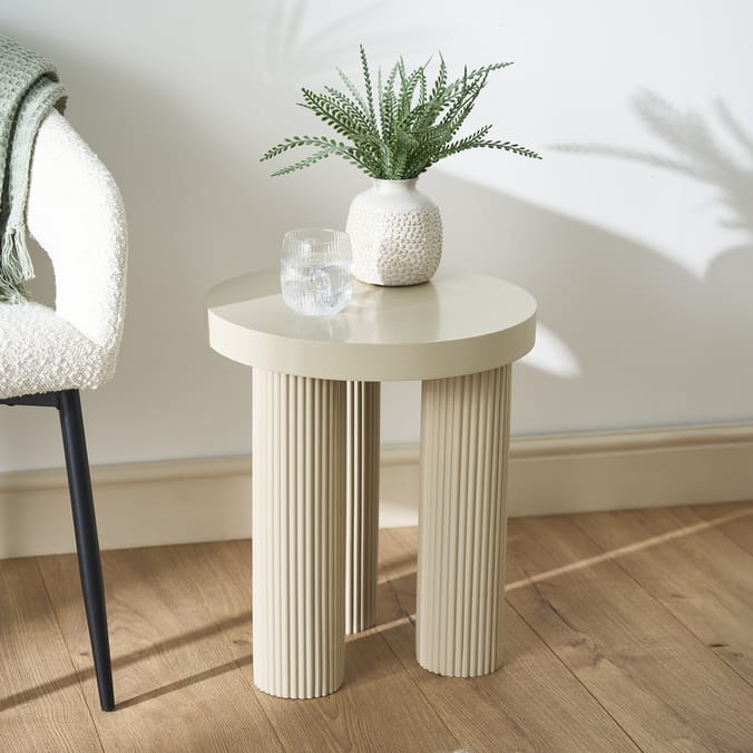 Home Collections Ribbed 3 Legged Side Table
