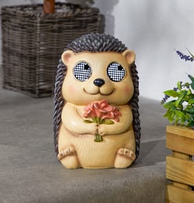  Firefly Novelty Hedgehog With Animated LED Eyes Solar Light