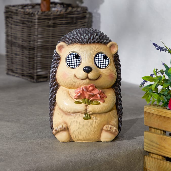  Firefly Novelty Hedgehog With Animated LED Eyes Solar Light