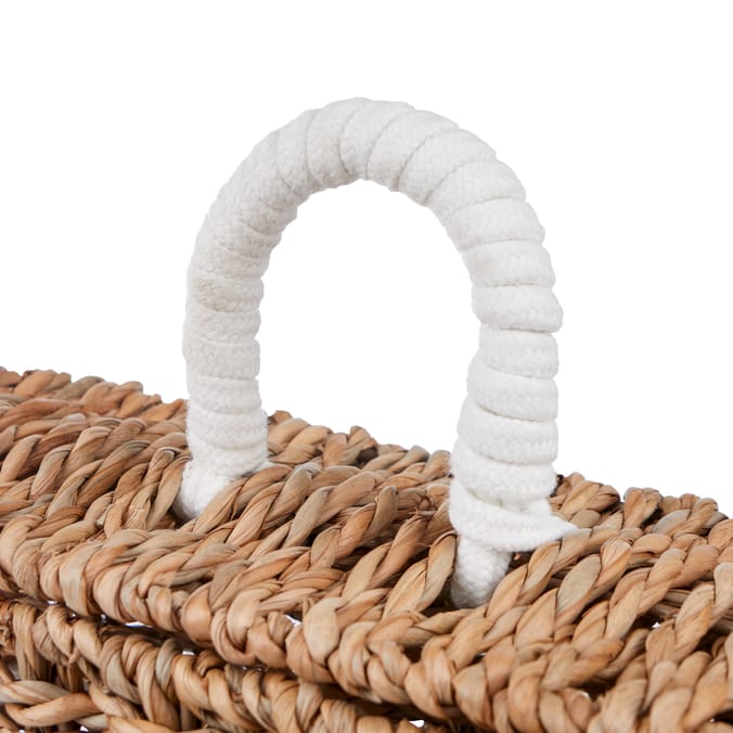 Hinch Home Straw Woven Caddy With Lid