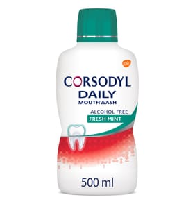 Corsodyl Daily Gum Care Alcohol Free Mouthwash 500ml - Fresh Mint