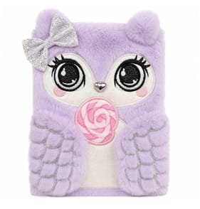 Scribble Pop Shop Fluffy Notebook - Purple Owl