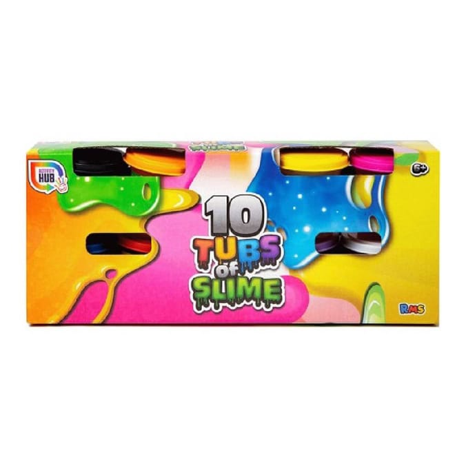 Slime Tubs 10 Pack Multicoloured Slime