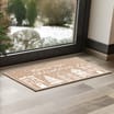 Festive Feeling Washable Door Mat - Beige Home For Christmas