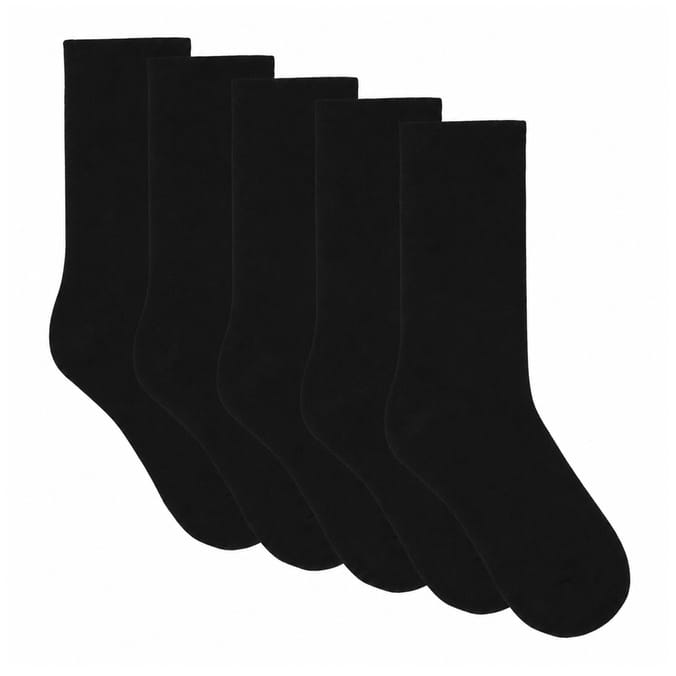 Originals Black Socks 5 Pack - 6-8.5