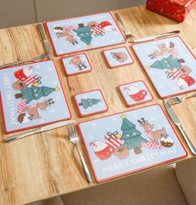 Festive Feeling Placemats & Coasters - Sleigh Bells