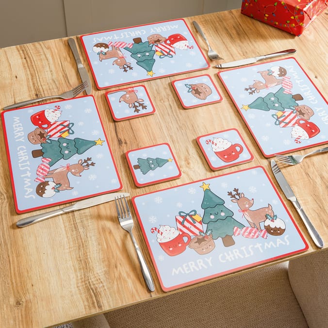 Festive Feeling Placemats & Coasters - Sleigh Bells