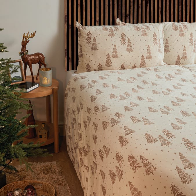Winter Luxe Tree Print Duvet Set
