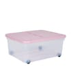 Wham 30L Plastic Storage Box with Wheels & Folding Lid