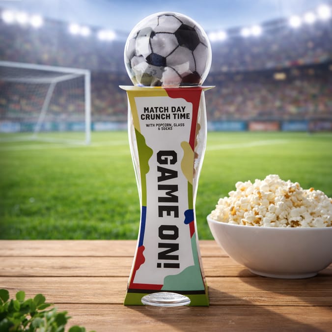 Match Day Crunchy Time With Socks, Glass & Popcorn 30g