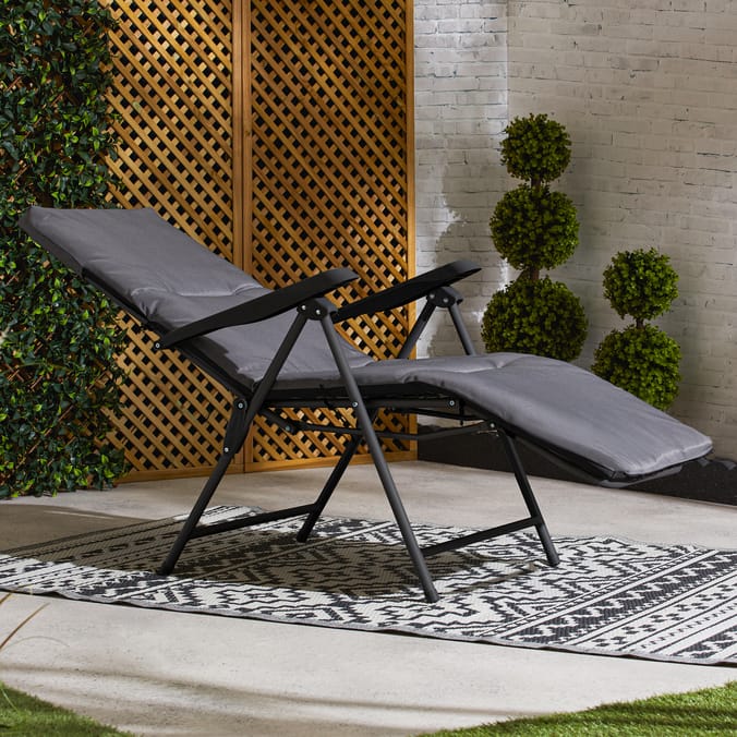 The Outdoor Living Collection Capri Padded Relaxer Chair Home Bargains