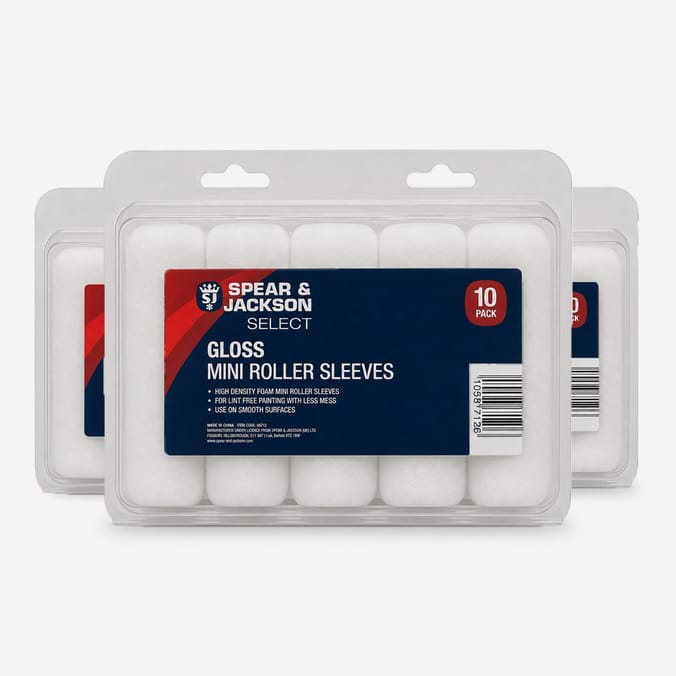 Spear & Jackson Gloss Mini Roller Sleeves 10 Pack x2