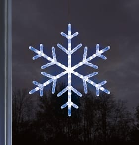 Prestige Battery Operated LED Window Light - Cool White Snowflake
