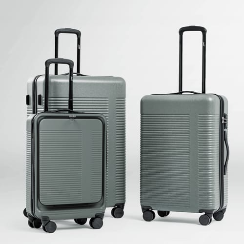 Salisburys Hard Shell Lisbon Expandable Suitcase - Grey | Home