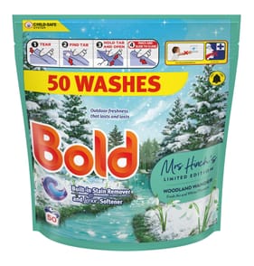 Bold Mrs Hinch’s Woodland Wander Pods Washing Capsules 50 Washes - Fresh Air & White Flowers