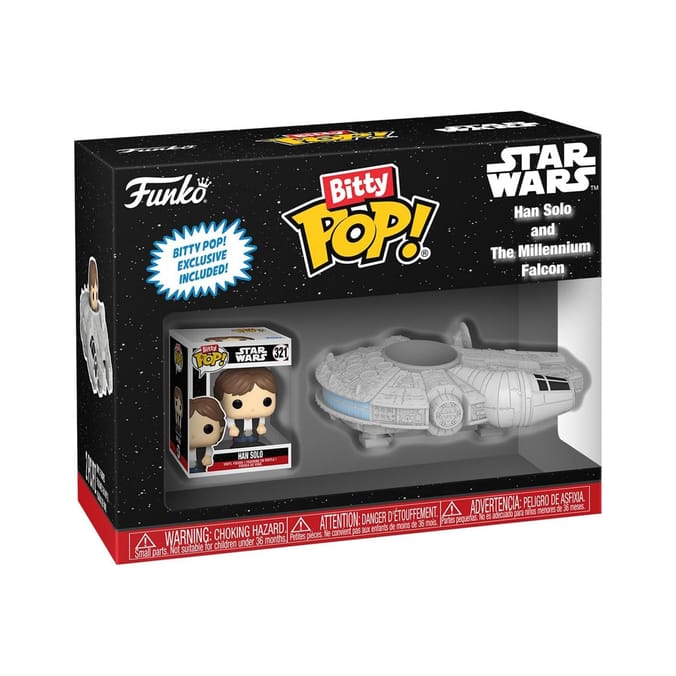 Funko Bitty Pop! Rides Star Wars Mini Vinyl Figure Set - Han Solo & Millenium Falcon