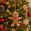 Sleigh Bells Gingerbread Hanging Decoration - Boy