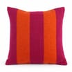 The Lifestyle Edit Travellers Bazaar Stripe Cushion - Orange & Pink