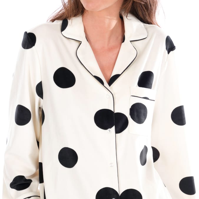 Originals Ladies Fleece Polka Dot Pyjamas