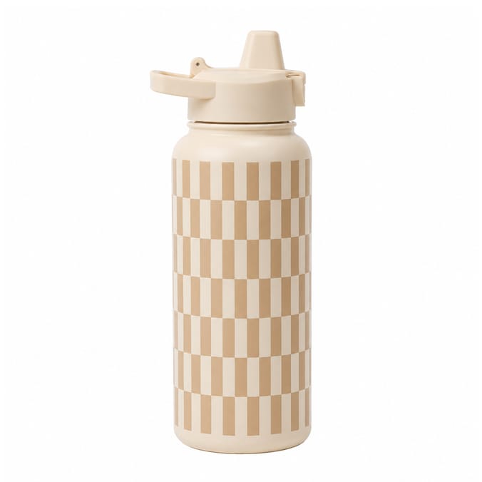Hydrate 900ml Stainless Steel Printed Bottle - Cream