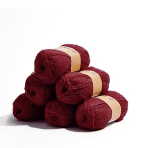 Crafty Things Double Knit Yarn 100g - Dark Red x6