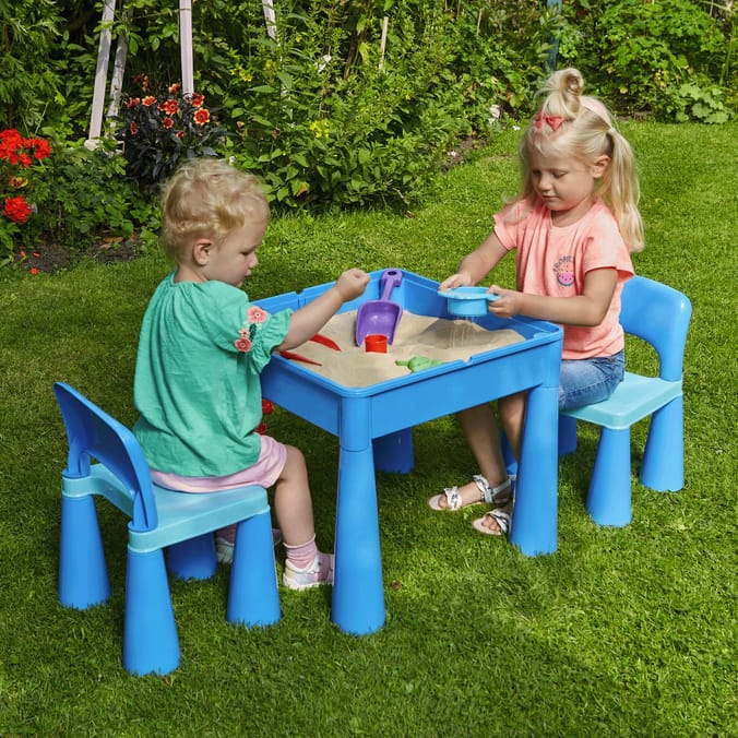 Liberty House Toys Kids 5-in-1 Activity Table and 2 Chairs Set
