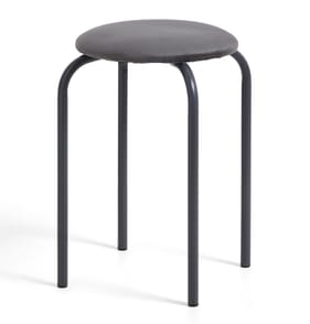 Home Velvet Stacking Stool - Grey