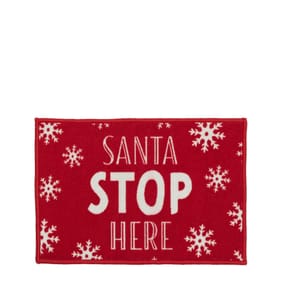 Home Collections Washable Printed Door Mat - Stop Santa