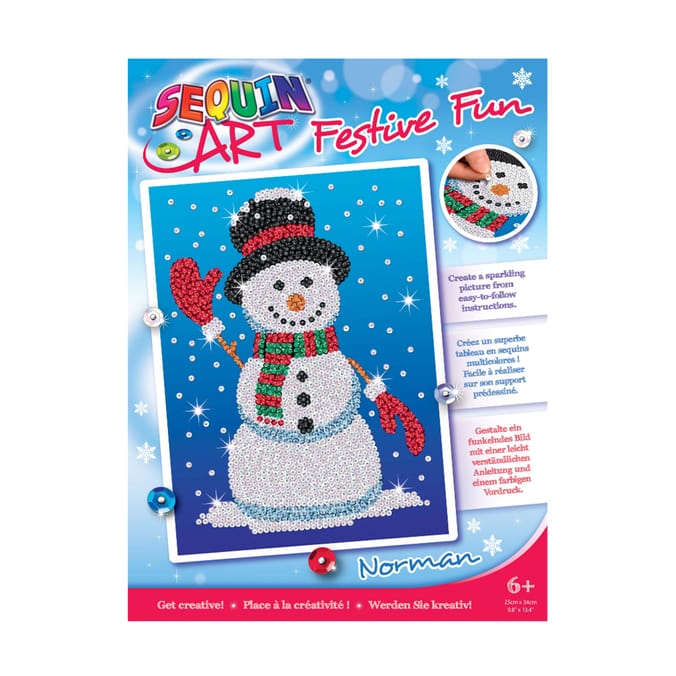 Sequin Art - Snowman