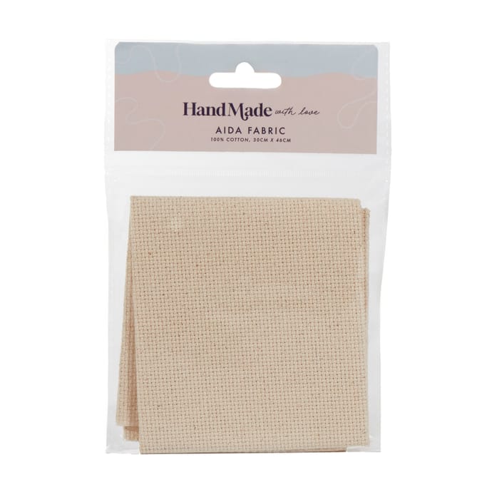 Hand Made With Love Aida Fabric