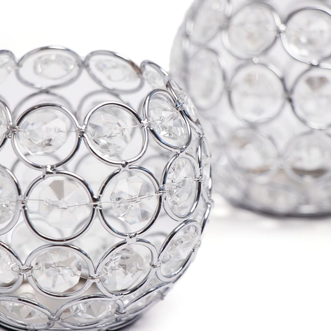 Home Collections Crystal Effect Small 2 Tealight Holders