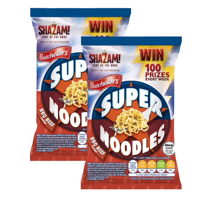 Batchelors Super Noodles 90g - BBQ Beef x2