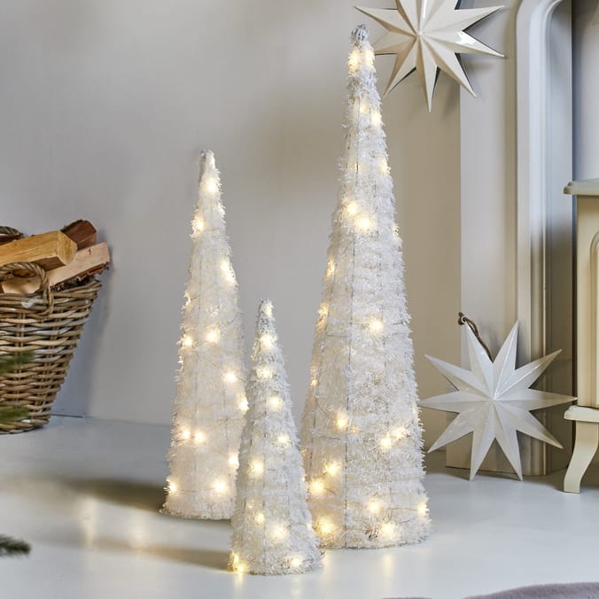 Home bargains white led tree sales