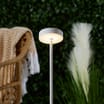 The Outdoor Living Collection Table Lamp with USB Charging - White