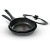 Prestige Nadiya Black Round Aluminium Non-Stick Frying Pan Set